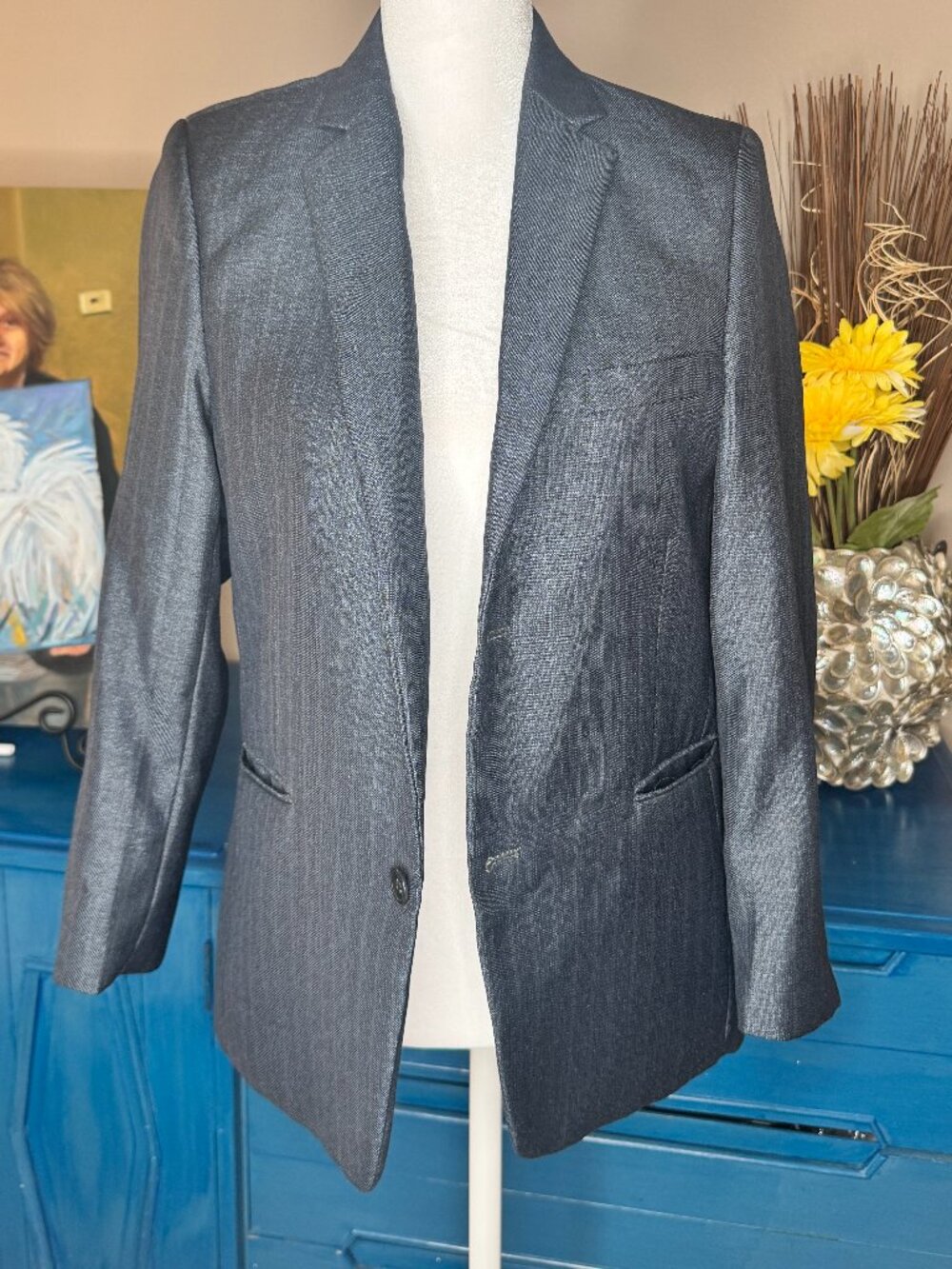 Alberto Danelli Boys Classic Blazer Jacket, Charcoal Gray – Size 12 (Like New)